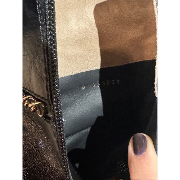 Chanel Black Patent Leather Chain-Detail Ankle Boots Size 39.5 | BNIB - Picture 13 of 16